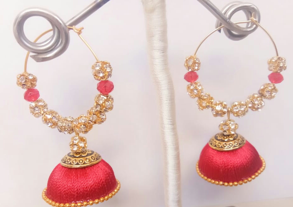 Silk Thread Earings Smartbaroda